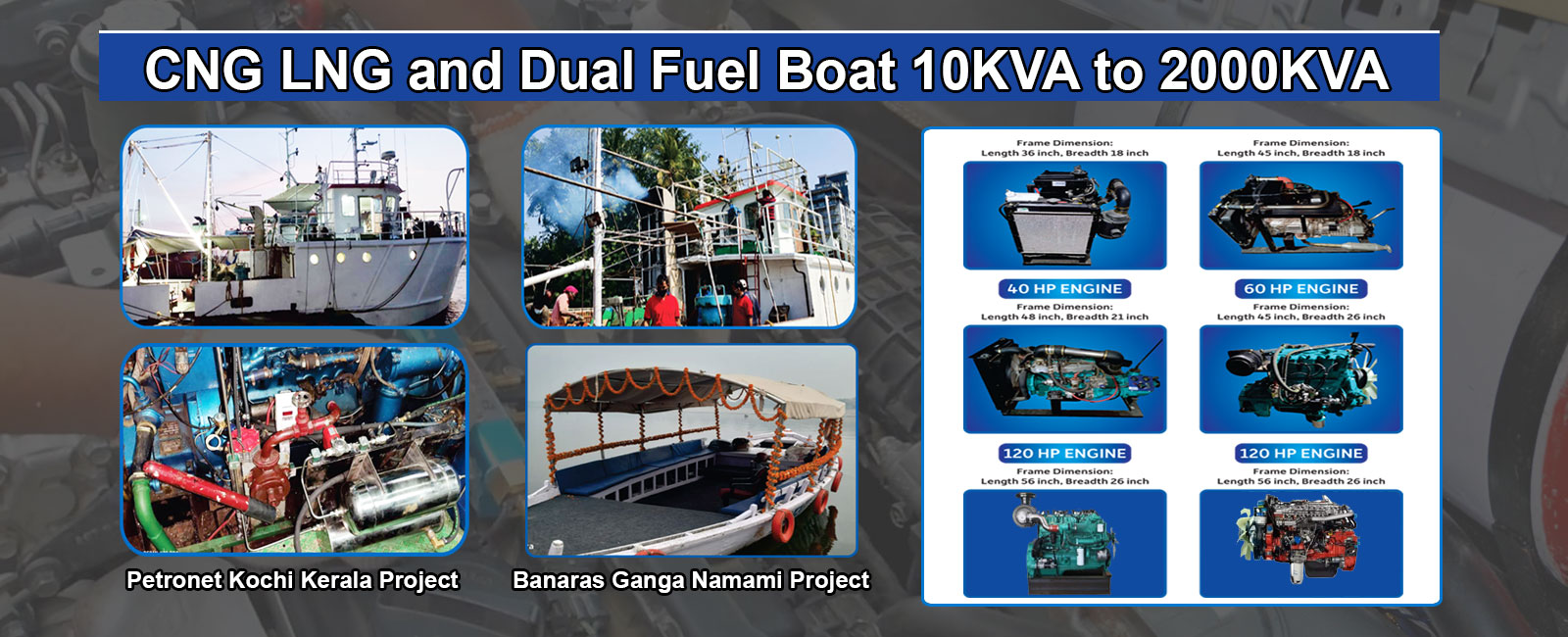 CNG LNG Dual Fuel Boat Manufacturer